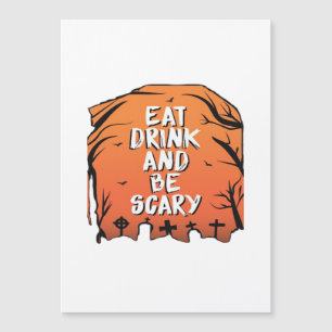 Eet, drink en wees eng Halloween-ontwerp creatieve