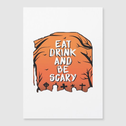 Eet, drink en wees eng Halloween-ontwerp creatieve (Voorkant)