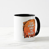 Eet, drink en wees eng Halloween-ontwerp creatieve Mok (Voorkant rechts)