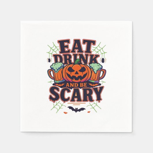 Eet, drink en wees eng Halloween-ontwerp creatieve Servet (Voorkant)