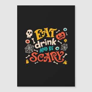 Eet, drink en wees eng Halloween-ontwerp essentiee