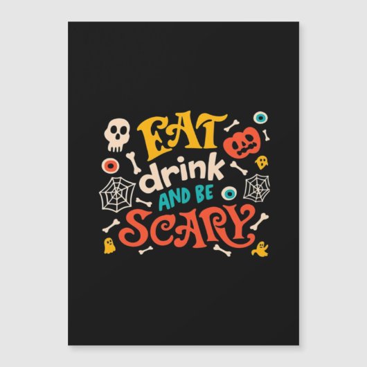 Eet, drink en wees eng Halloween-ontwerp essentiee (Voorkant)