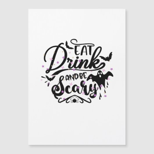 Eet, drink en wees eng Halloween-ontwerp trendy ku (Voorkant)