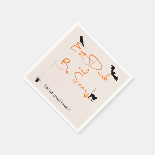 Eet Drink en wees eng Halloween Paper Napkins Servet (Hoek)