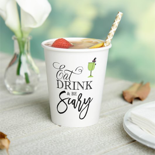 "Eet, Drink en wees eng" Halloween Party Paper Cu Papieren Bekers (Insitu)