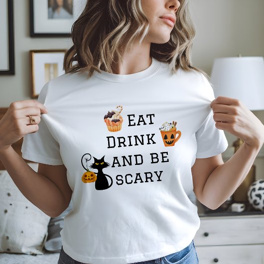Eet Drink en wees eng Halloween Party T-Shirt
