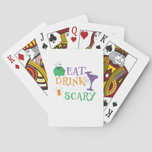 Eet, drink en wees eng Halloween Pokerkaarten (Achterkant)