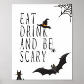 Eet Drink en wees eng - Halloween Poster (Voorkant)