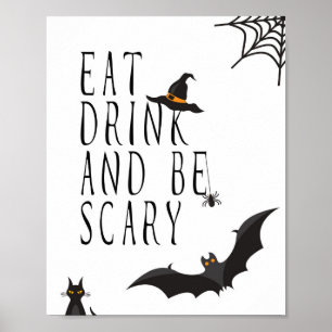 Eet Drink en wees eng - Halloween Poster