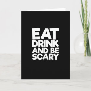 Eet, drink en wees eng Halloween retro klassieker Kaart