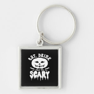 Eet, drink en wees eng Halloween retro klassieker Sleutelhanger