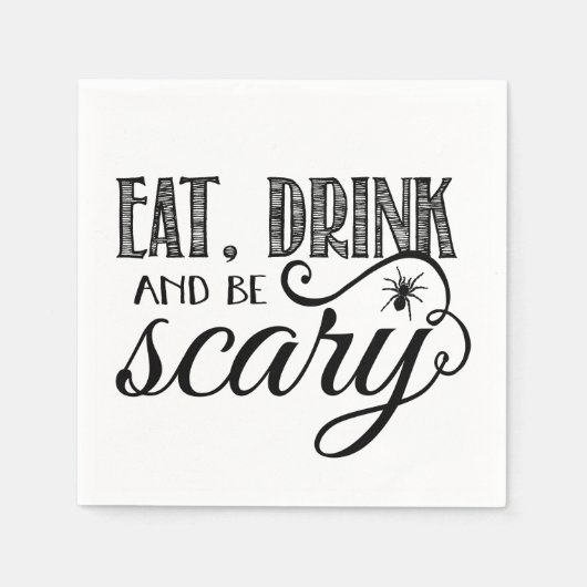 Eet, Drink en wees eng halloween Servet (Voorkant)