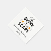 Eet, drink en wees eng Halloween Servet (Hoek)