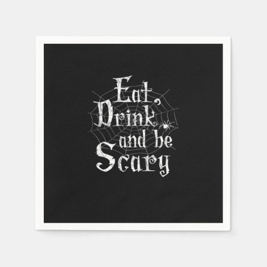 Eet, drink en wees eng Halloween Servet (Voorkant)