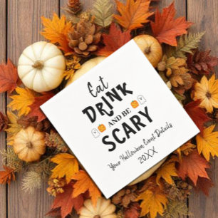Eet, drink en wees eng Halloween Servet