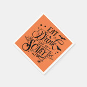 Eet, drink en wees eng Halloween Servet (Hoek)