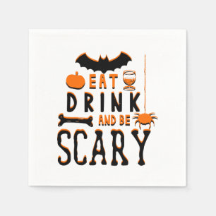 eet drink en wees eng halloween servet