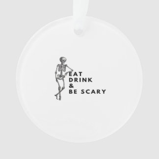 Eet, drink en wees eng Halloween skelet vintage  Ornament