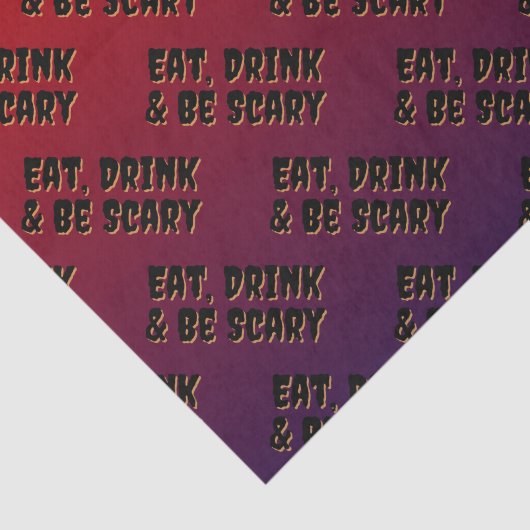 Eet, Drink en wees eng Halloween Tissuepapier (Detail)