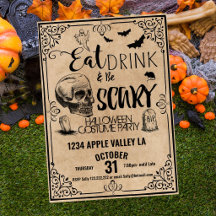 Eet, drink en wees eng Halloween vintage feest