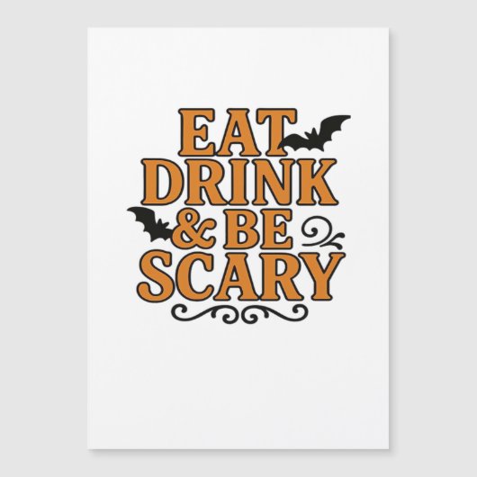 Eet, drink en wees eng Halloween vintage grafisch (Voorkant)