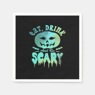 Eet, drink en wees eng Halloween vintage klassieke Servet