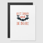 Eet, drink en wees eng Halloween-vleermuizenfeesth (Voorkant / Achterkant)