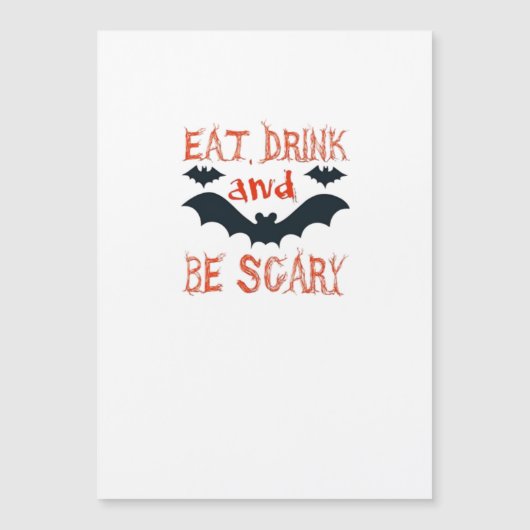 Eet, drink en wees eng Halloween-vleermuizenfeesth (Voorkant)