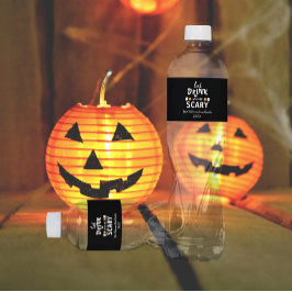 Eet, drink en wees eng Halloween Waterfles Etiket
