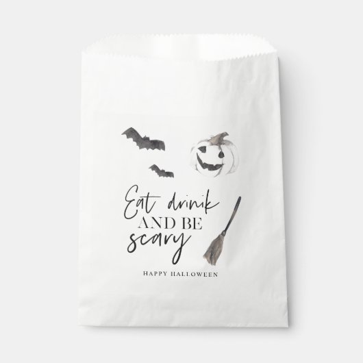 Eet Drink en wees eng | Happy Halloween Bedankzakje (Voorkant)