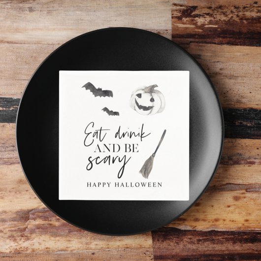Eet Drink en wees eng | Happy Halloween Servet