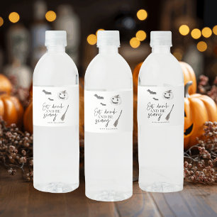 Eet Drink en wees eng Happy Halloween Waterfles Etiket