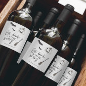 Eet Drink en wees eng | Happy Halloween Wijn Etiket