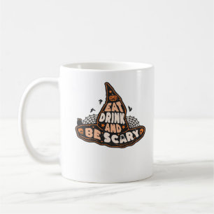 Eet, drink en wees eng heks Alle Halloween-cadeau Koffiemok