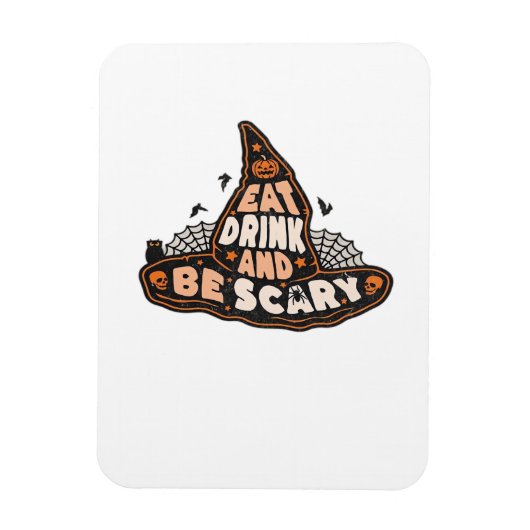 Eet, drink en wees eng Heks Alleen Halloween Cadea Magneet (Verticaal)