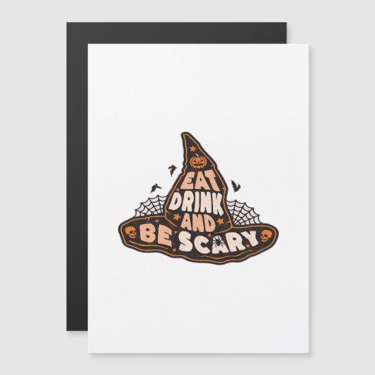 Eet, drink en wees eng heksenhoed esthetisch casua (Voorkant / Achterkant)
