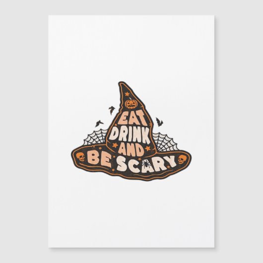 Eet, drink en wees eng heksenhoed esthetisch casua (Voorkant)