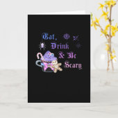 Eet, drink en wees eng Hexmas Cool unieke stijl Kaart (Gele Bloem)