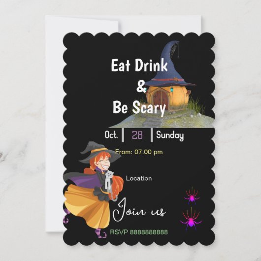 Eet, drink en wees eng kaart (Voorkant)