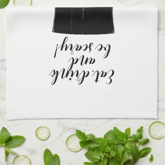 Eet, drink en wees eng! keukenhanddoek (Gevouwen)