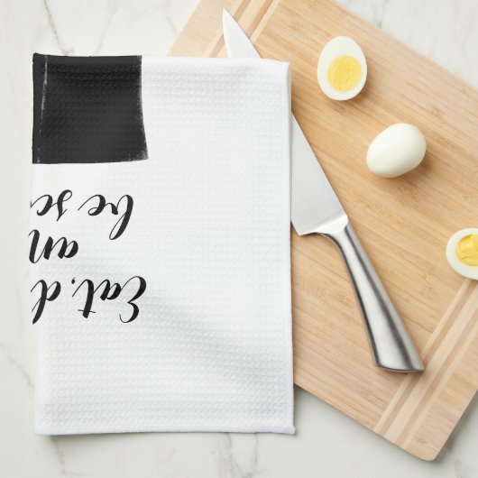 Eet, drink en wees eng!  keukenhanddoek (Quarter Fold)