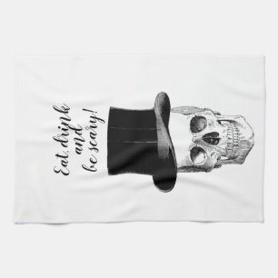Eet, drink en wees eng! keukenhanddoek