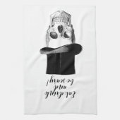 Eet, drink en wees eng! keukenhanddoek (Verticaal)