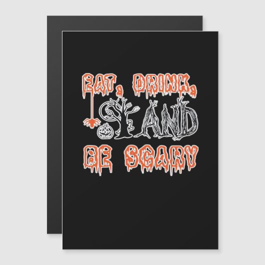 Eet, drink en wees eng klassiek creatief casual (Voorkant / Achterkant)