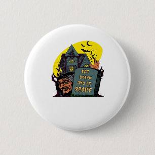 Eet, Drink En Wees Eng Klassiek Eenvoudig Ronde Button 5,7 Cm