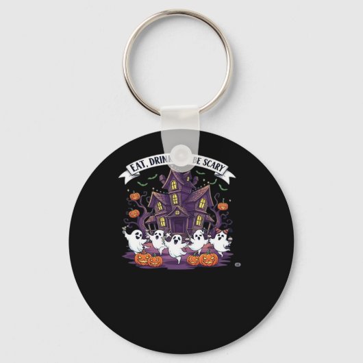 Eet, Drink En Wees Eng Klassiek Grappig Retro Sleutelhanger (Voorkant)