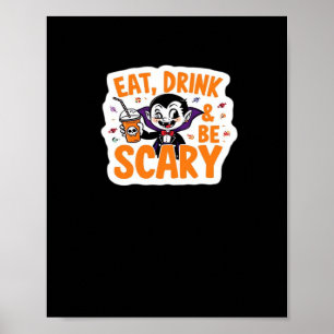 Eet, drink en wees eng klassiek retro cool poster