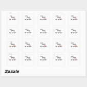 Eet, Drink En Wees Eng Klassiek Retro Vierkante Sticker (Vel)