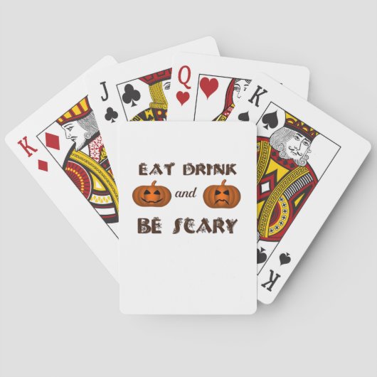 Eet, drink en wees eng klassieke afbeelding pokerkaarten (Achterkant)