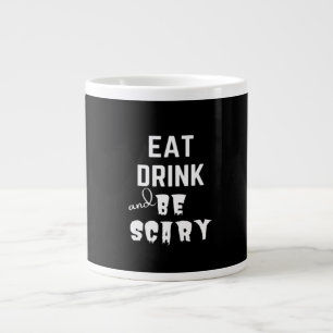 Eet, drink en wees eng klassieke stijl grote koffiekop